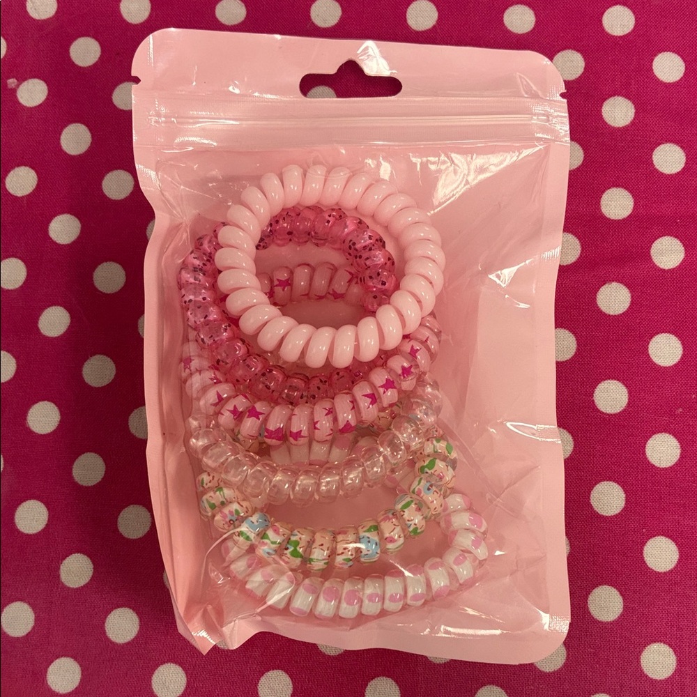 Set of Pink Hair Ties